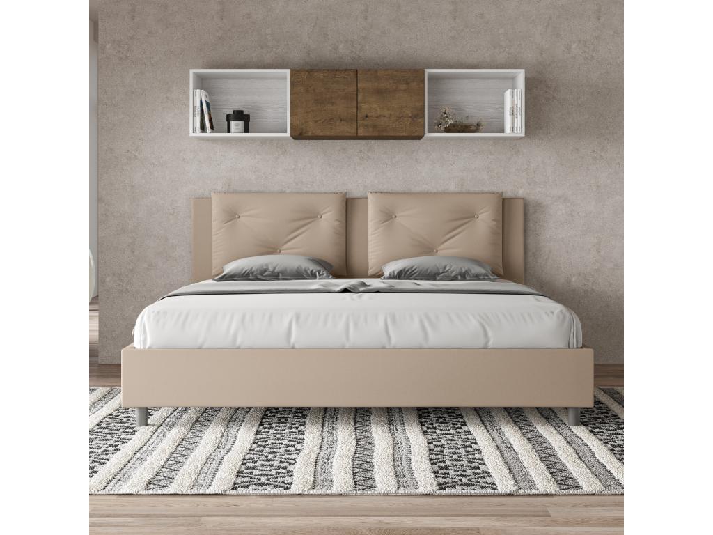 Doucezen bed size without slatted base, upholstered 200x210 cm, Doucezen faux leather