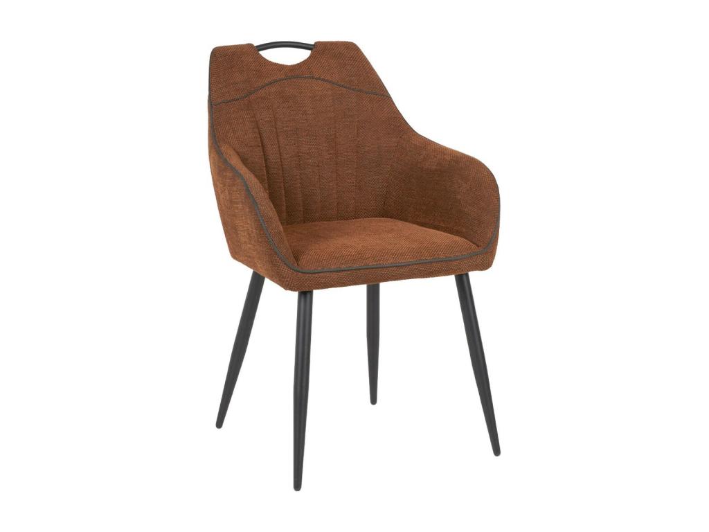 Homzora - Set of 2 Dining Chairs in Homzora Polyester Fabric with Copper Piping