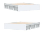 White bed frame without mattress, 160x200 cm