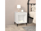2-piece bedside tables, white, 40x35x50 cm