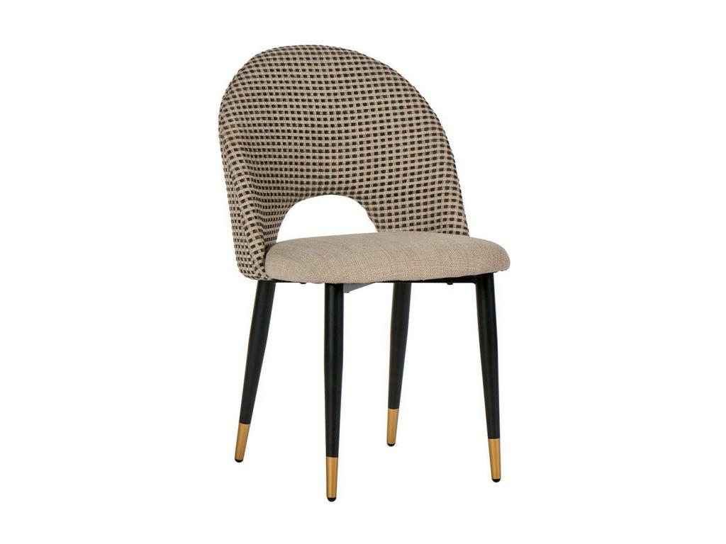 Homzora checkered fabric dining chair, set of 2.