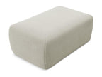 Textured fabric pouf - light beige - Homzora
