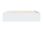 White bed frame without mattress, 160x200 cm