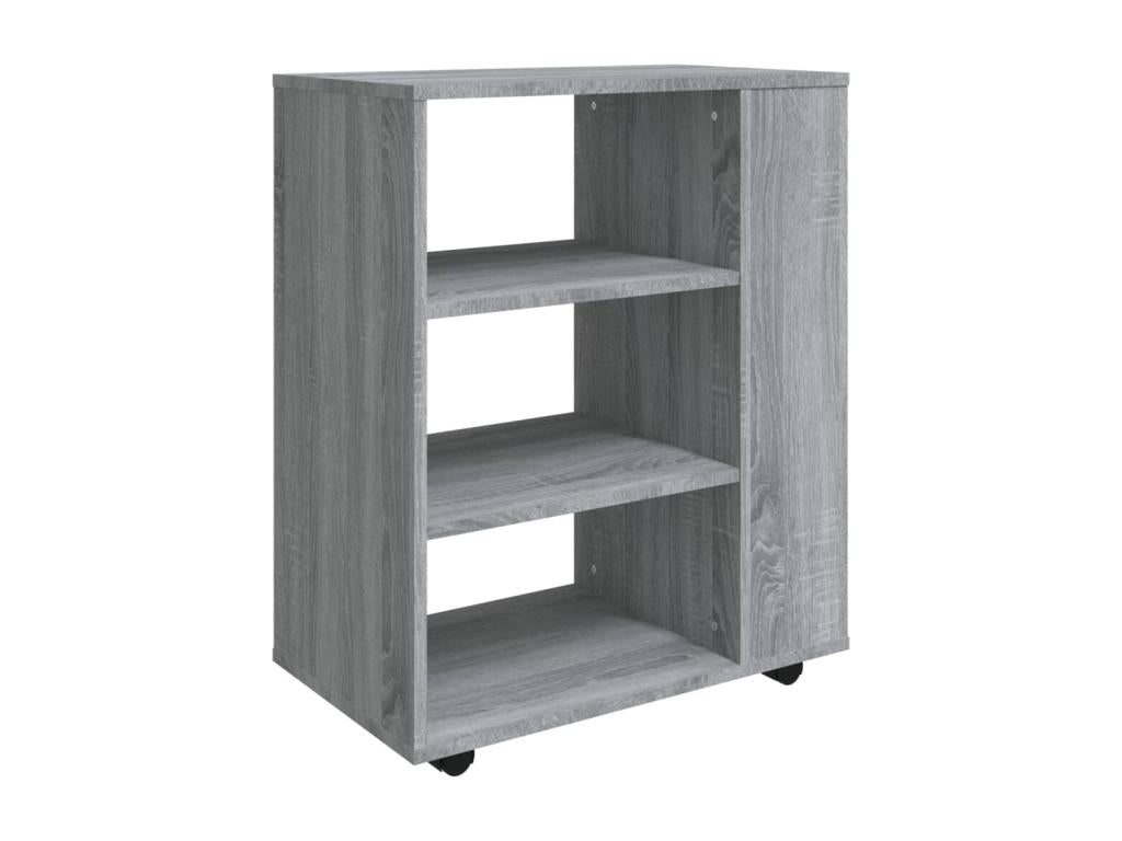 Homzora rolling cabinet, grey, 60x35x75 cm, engineered wood