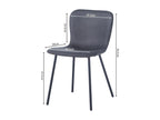 PU leather dining chair in dark grey - ALCAN Collection