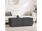 Grey coffee table 110x50x40 cm Solid pine wood