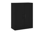 Highboard, Black, 69.5x34x180 cm, Engineered Wood