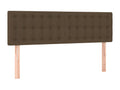 2-piece headboard set, dark brown, 72x5x78/88 cm, fabric