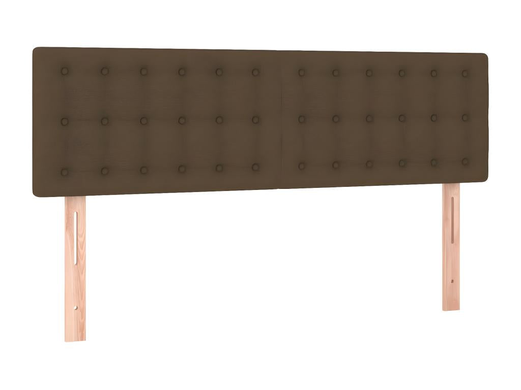 2-piece headboard set, dark brown, 72x5x78/88 cm, fabric