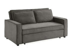3-seater convertible sofa in grey corduroy - bench - bed - sofa
