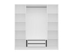 Homzora white wardrobe 180x52x190 cm