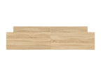 Homzora oak bed frame with headboard and footboard, 180x200 cm