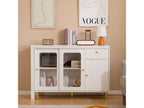 White storage sideboard with folding and extendable top