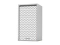 Grey wall-mounted kitchen cabinet with grey wave print curtain, Homzora, W 40 x H 72cm
