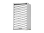 Grey wall-mounted kitchen cabinet with grey wave print curtain, Homzora, W 40 x H 72cm