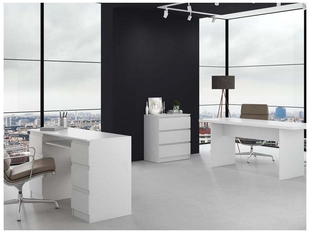 Homzora 3-drawer chest of drawers 70x40x75 cm white