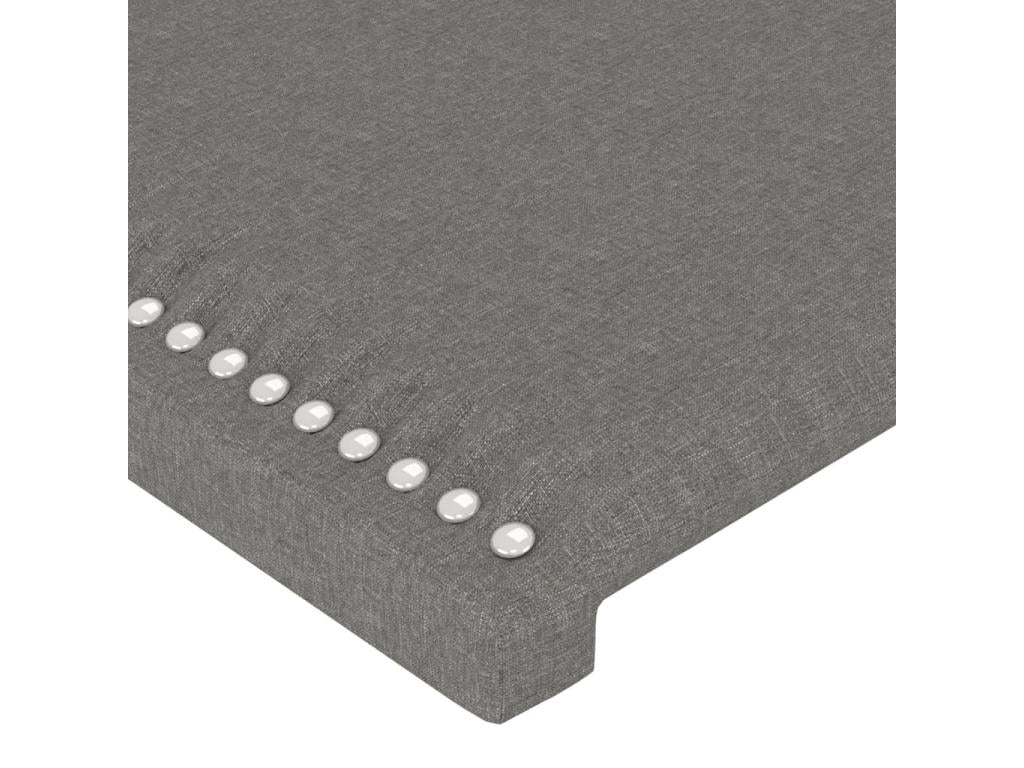 4-piece headboard set, dark grey, 80x5x78/88 cm, fabric