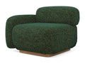 Module with left-hand armrests in textured fabric - green - Doucezen