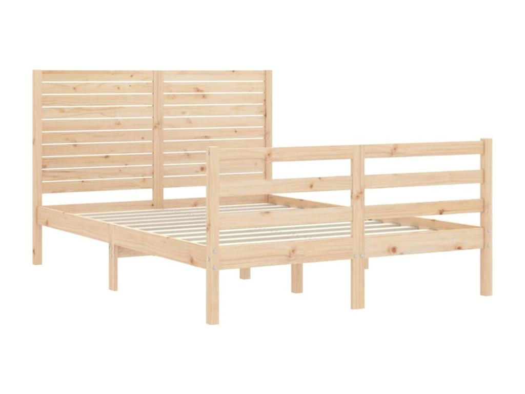 Bed frame with headboard 120x200 solid wood