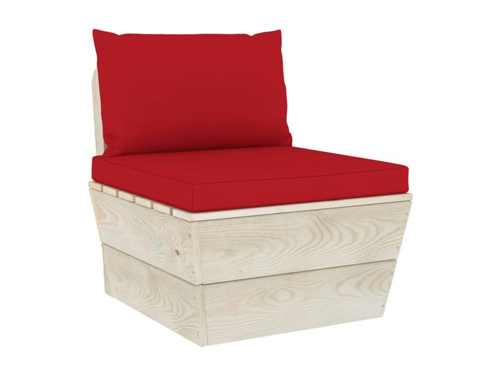 6-piece pallet garden furniture set with cushions, impregnated spruce