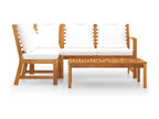 Brown wooden garden furniture set, 114.5x60.5x81 cm, 02 0016072