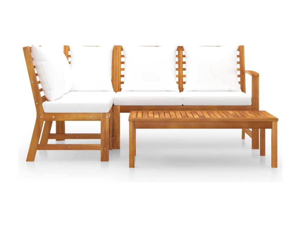 Brown wooden garden furniture set, 114.5x60.5x81 cm, 02 0016072