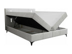 Homzora 147 Continental Double Bed, Grey, 200x200cm, Upholstery 205x207cm