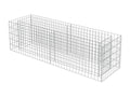Raised gabion bed, galvanized steel, 180x50x50 cm