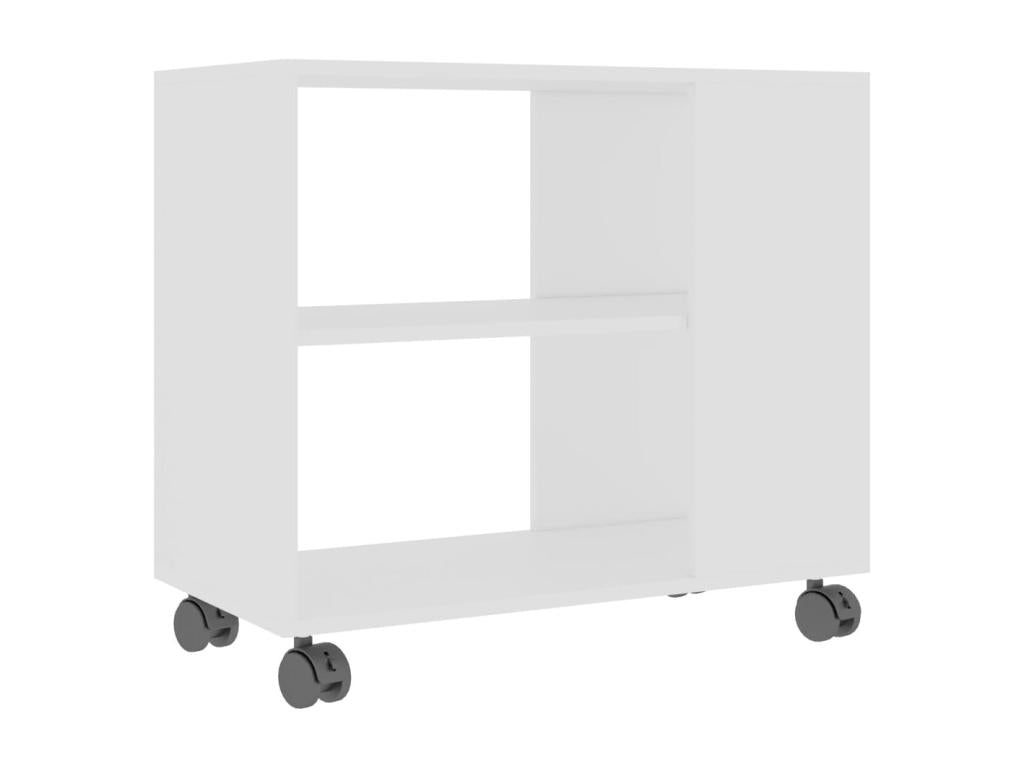 White side table, 70x35x55 cm, engineered wood