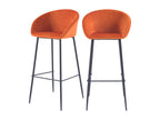 Set of 2 Doucezen 75cm velvet bar stools