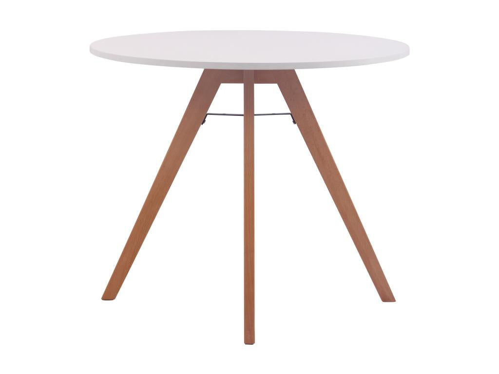 Dining table - round 60cm - Wood - White - Homzora