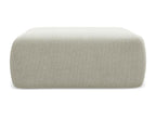 Textured fabric pouf - light beige - Homzora