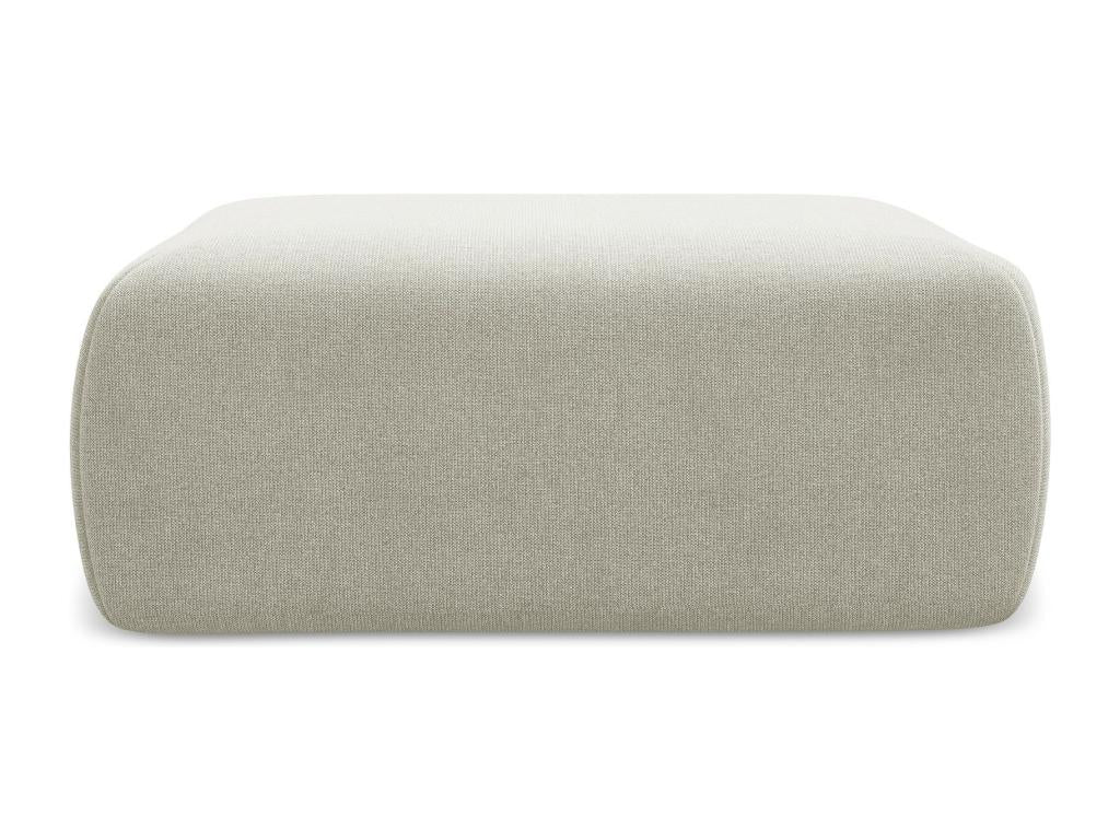Textured fabric pouf - light beige - Homzora