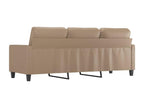 Cappuccino 3-seater sofa, 180 cm, faux leather