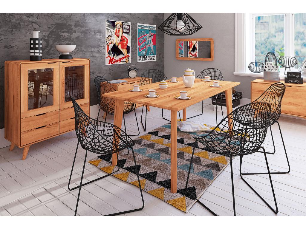 Homzora - Table in natural oiled beech heartwood 90x180