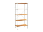 5-Tier Shelf White and Oak 80x40x163