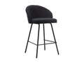 'Juni' counter stool, curly grey, dimensions H87 x W52 x D51 cm