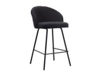 'Juni' counter stool, curly grey, dimensions H87 x W52 x D51 cm
