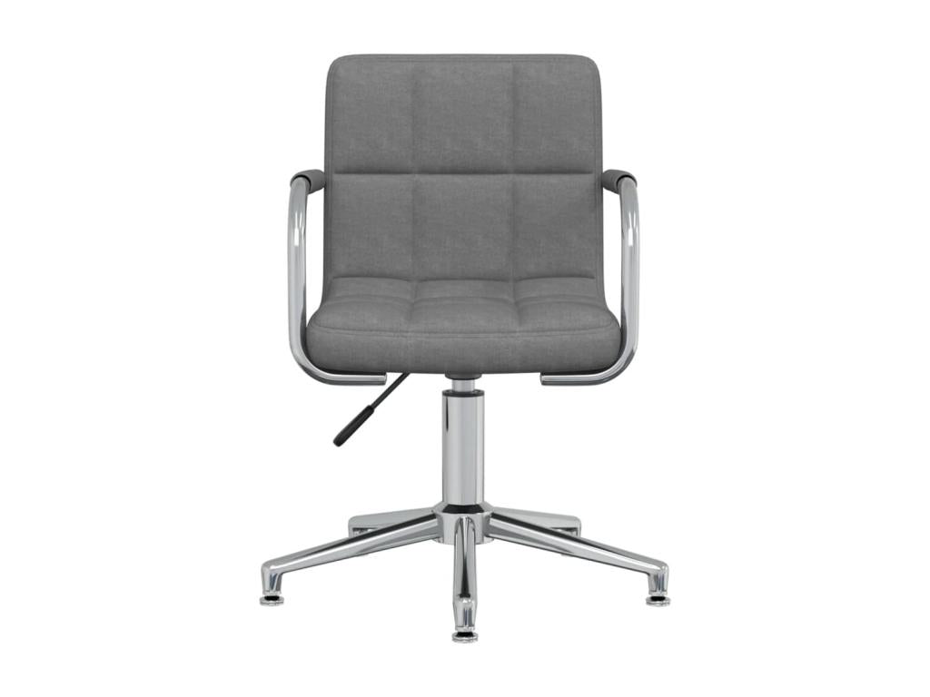 Light Grey Fabric Swivel Office Chair