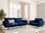Homzora - Homzora 2-seater sofa in royal blue velvet - 160x92x95cm