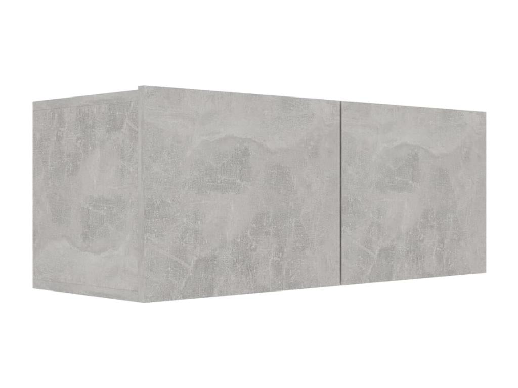 6-piece TV unit set, concrete grey, particleboard