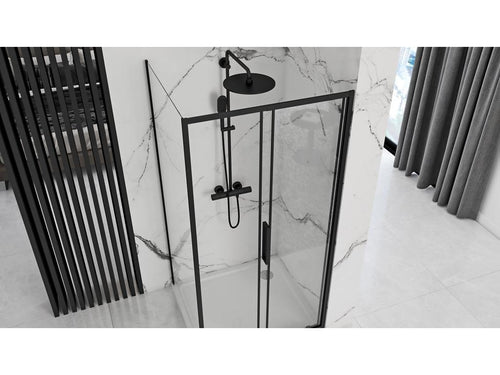 Homzora Rapid Shower Enclosure, 140x80cm, Black