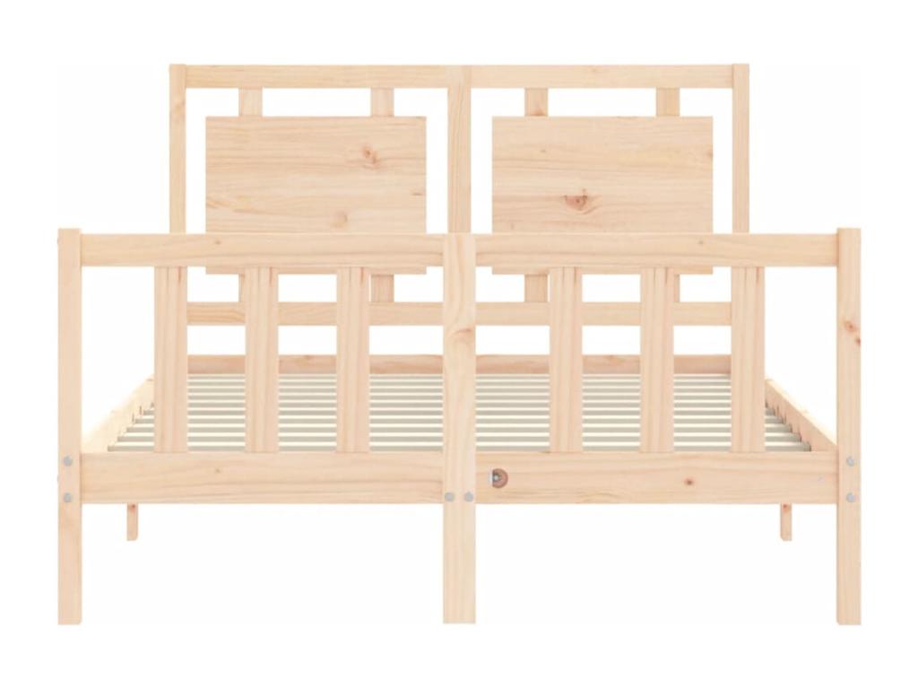 Bed frame with headboard 120x200 solid wood