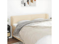 Headboard with wings, Cream, 203x23x78/88 cm, Fabric