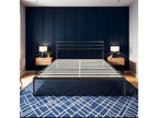 Homzora - Metal bed base with headboard QUIETUDE 140x190 cm - Delivered in Homzora