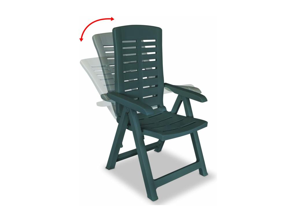 11-Piece Outdoor Dining Set, Green Plastic