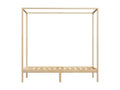 Homzora 100x200 Light Solid Pine Four-Poster Bed