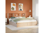 Bed frame without mattress 200x200 cm solid pine wood