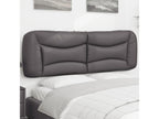 Grey faux leather headboard cushion, 160 cm