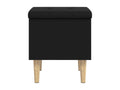 Black storage bench 42x42x46 engineered wood